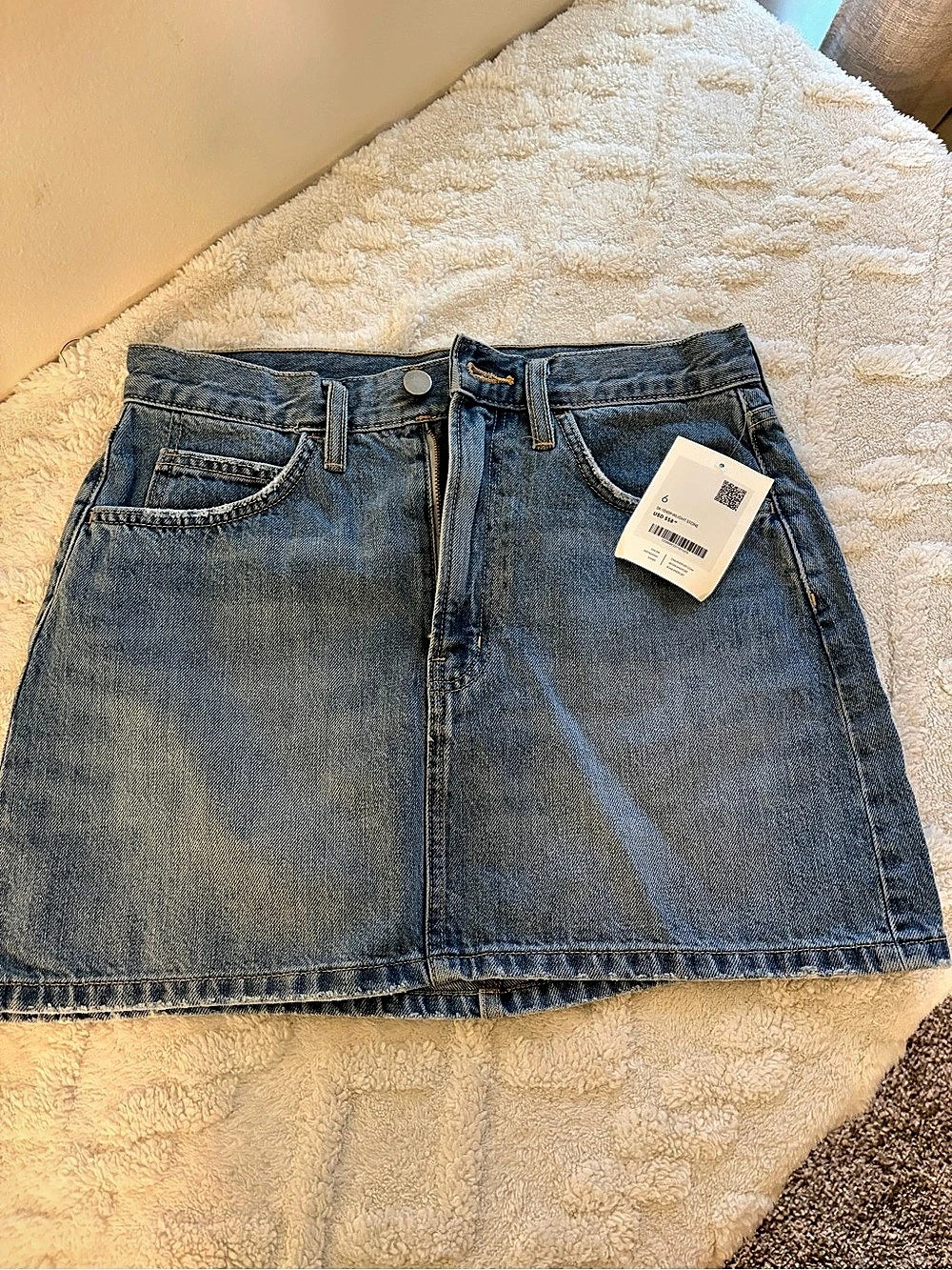 Denim Mini Skirt in Blue NWT